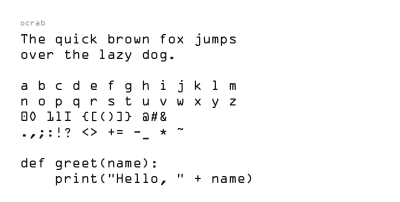 Sample text rendered in ocrab Sample text rendered in ocrab